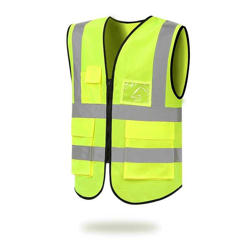 Reflective vest vest can be printed with multi -pockets, multi -pockets, dovetail yellow traffic construction safety clothes riding car reflective clothes