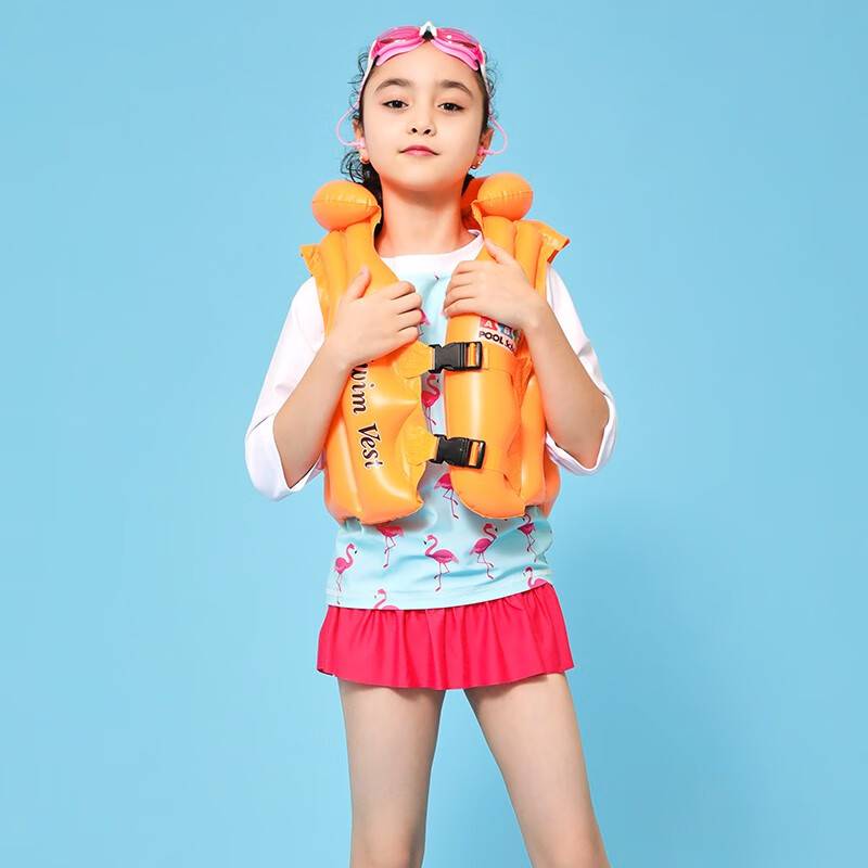 Children's swimming circle to learn swimming thickened buoyant inflatable life jacket boys, girls, underarms vest vest vest live life circle