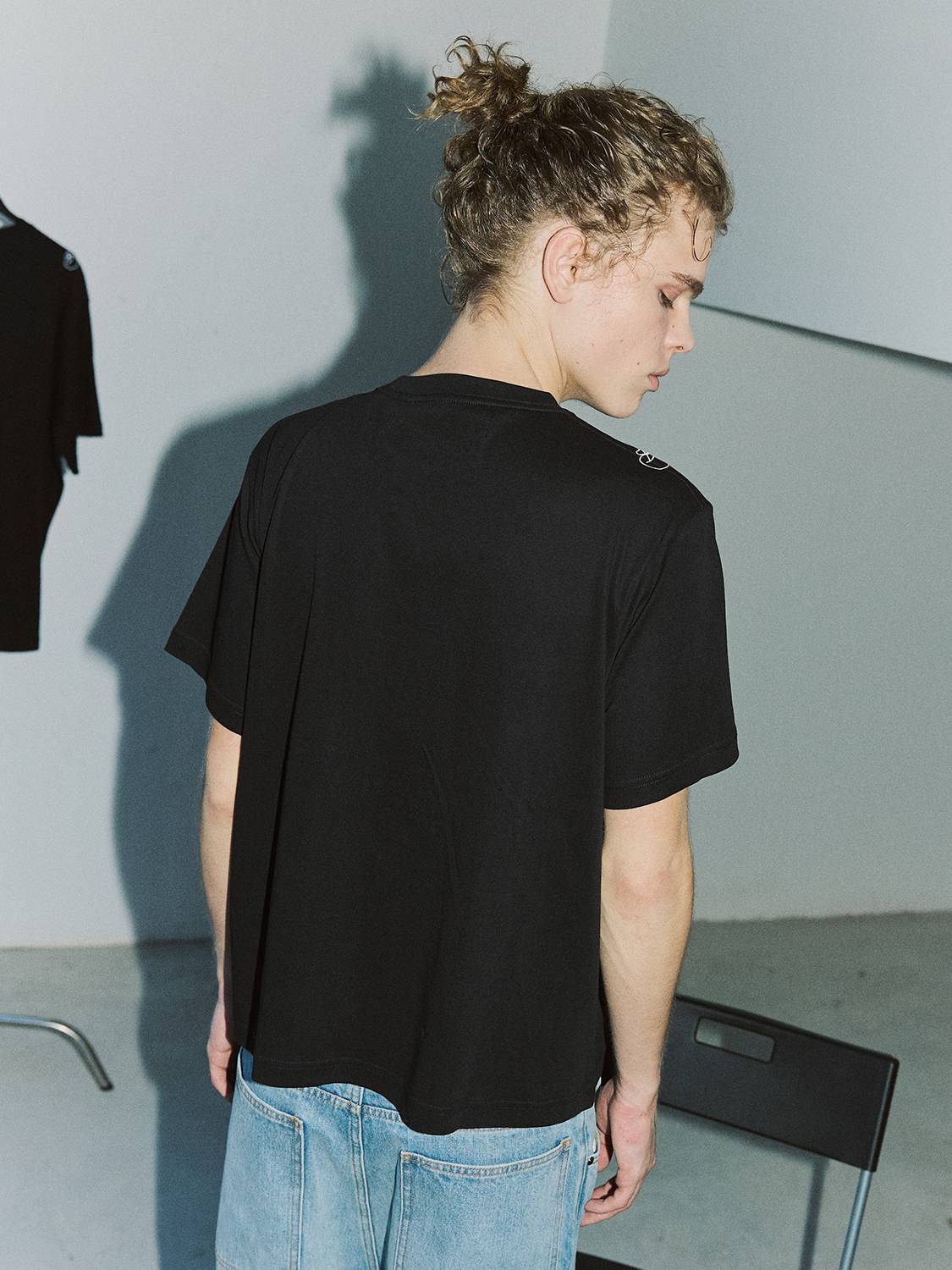 Tenderlyingside solid color "lightweight" puppet "horsesh cotton versatile short -sleeved men and women top/commute daily