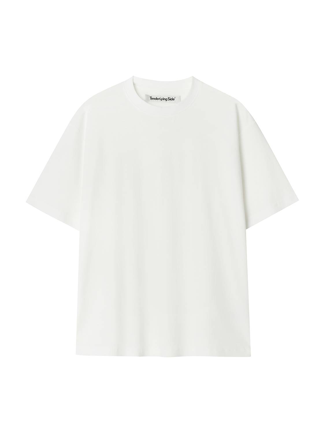 Tenderlyingside solid color "lightweight" puppet "horsesh cotton versatile short -sleeved men and women top/commute daily