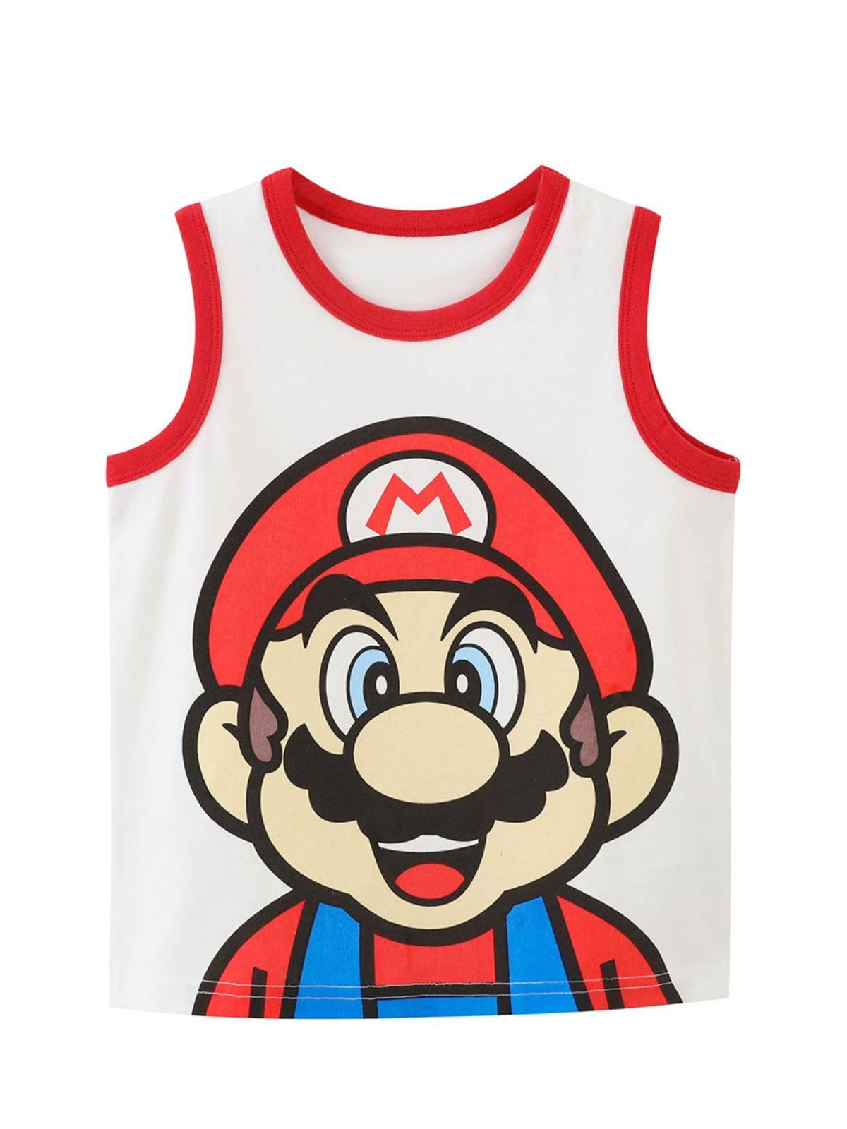 Summer children's pure cotton vest boys Mario baby sleeveless medium and small children wearing summer clothes thin