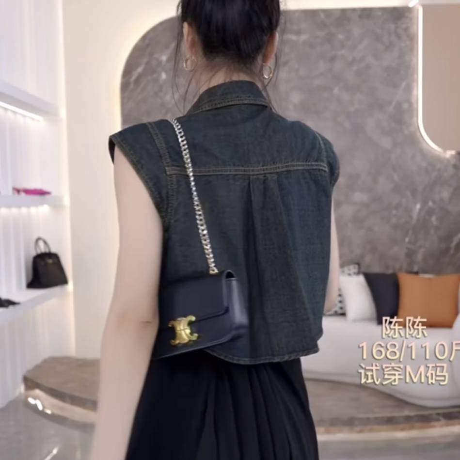 European retro denim vest women's spring and summer new design sense niche loose, thin sleeveless shoulder shirt