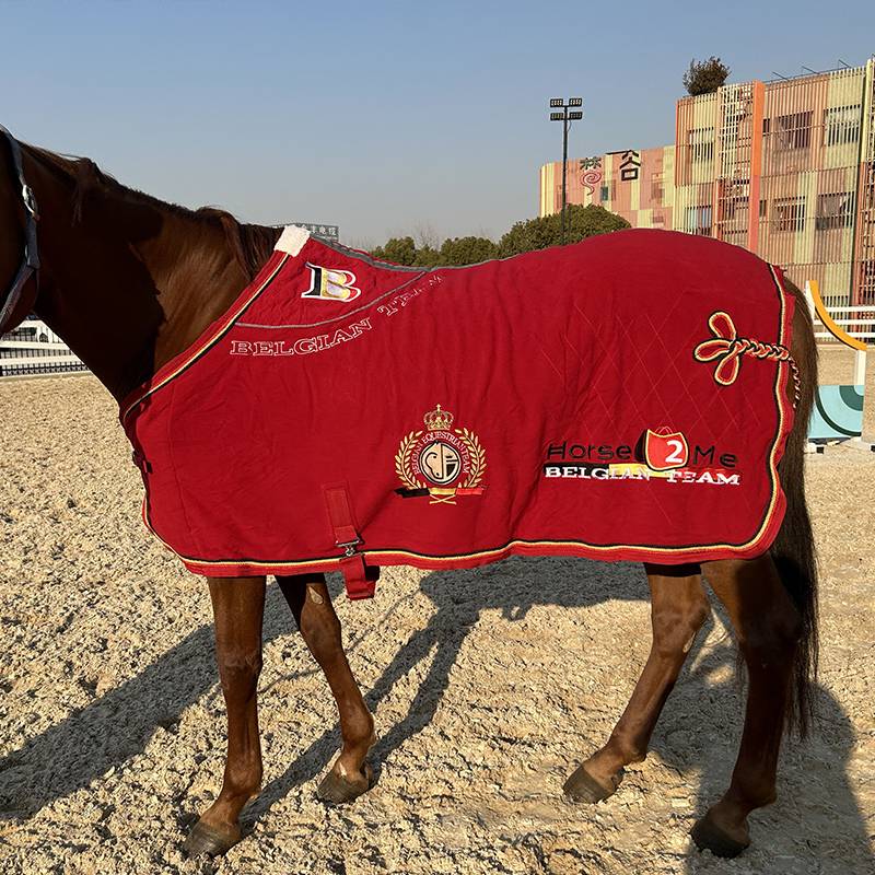 Hors2ME Belgian national team horse double brush cloth shake pill horses comfortable warm horses supplies