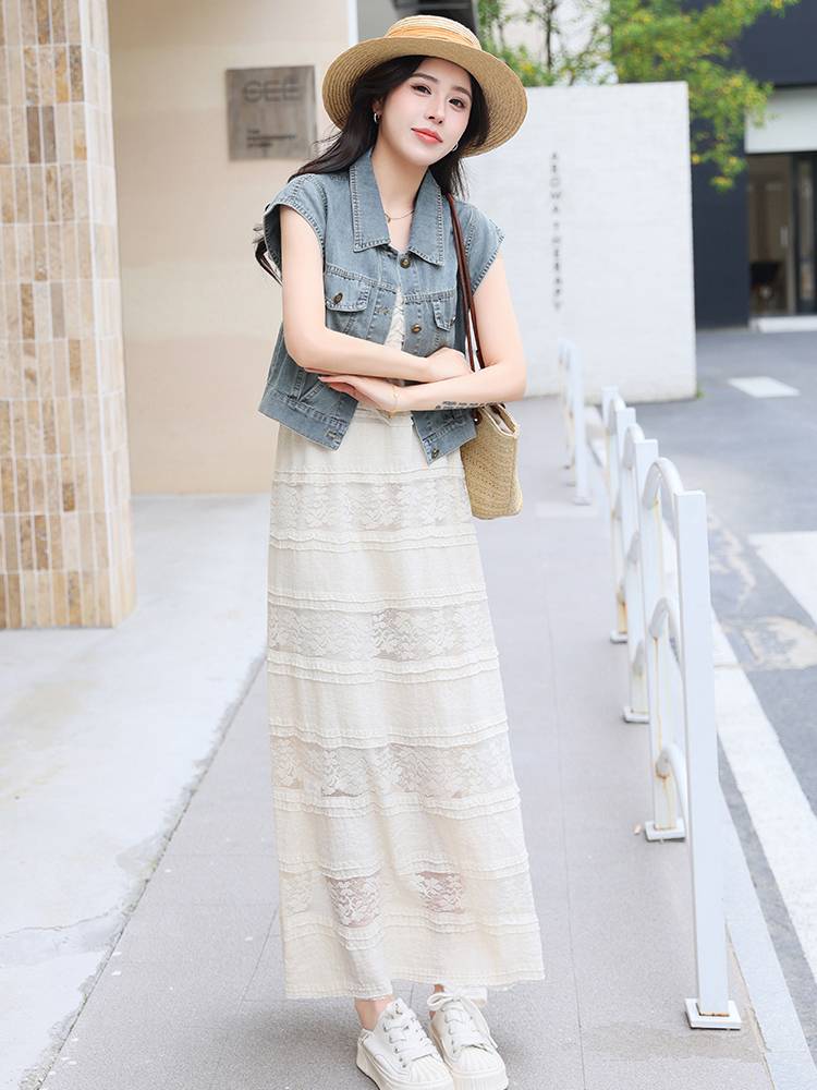 Summer thin denim horsema short jacket 2024 summer new denim is thin casual small shoulder top
