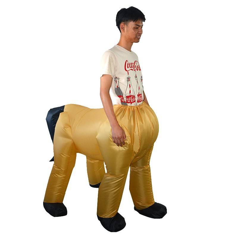 Adult riding puzzled clothing half -body horses riding bars Halloween table performance clothes bar clothing props