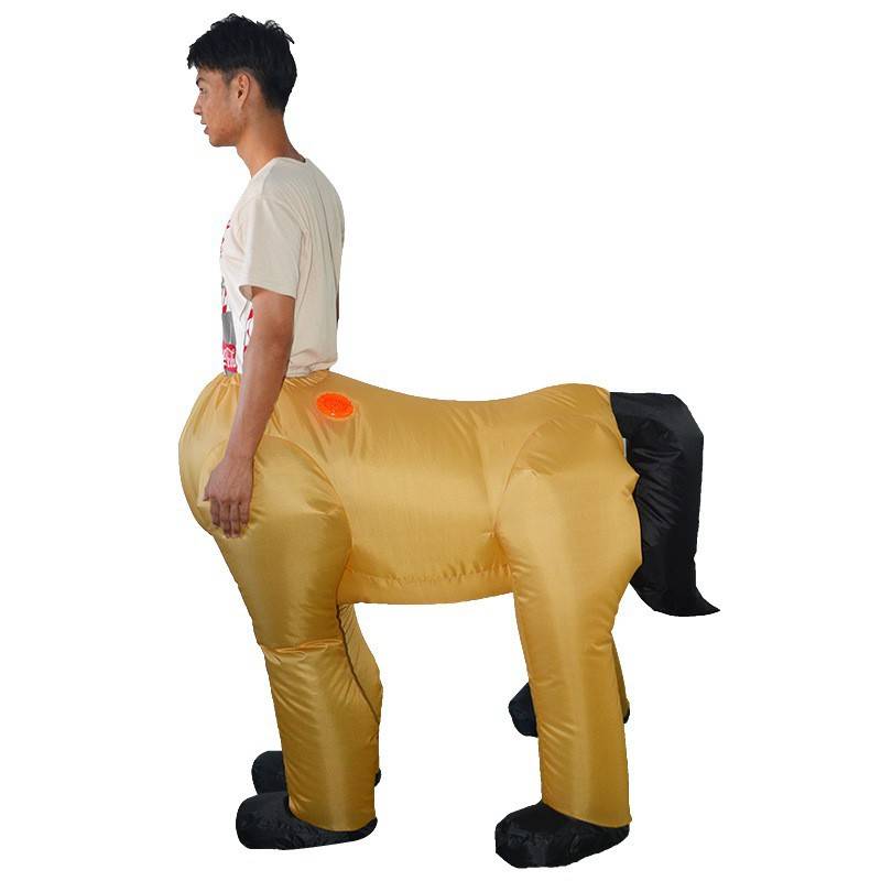 Adult riding puzzled clothing half -body horses riding bars Halloween table performance clothes bar clothing props