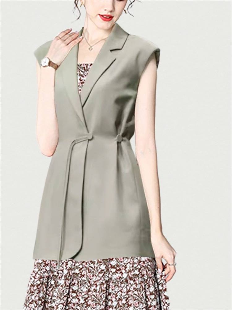 Temperament Frear Girl 2024 Summer Summer Stacking put on clothing shoulder, shoulder commute, waist horses clip jacket 7737-3