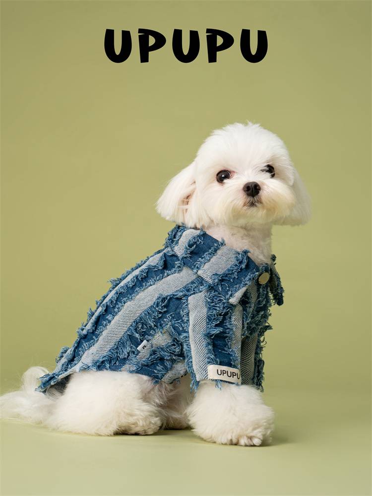 Upupu dog dumplings shirt tide pet clothes cotton soft Malzis Yorkson small and medium dog