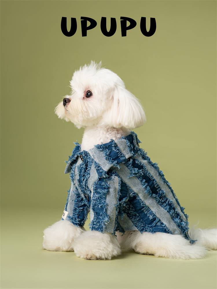 Upupu dog dumplings shirt tide pet clothes cotton soft Malzis Yorkson small and medium dog