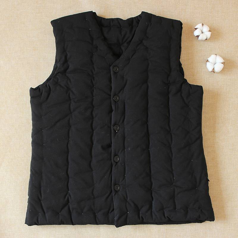 Pure cotton men's autumn and winter warmth and thickened outside wearing shoulder adults home vest vest cotton clothing cotton clothing