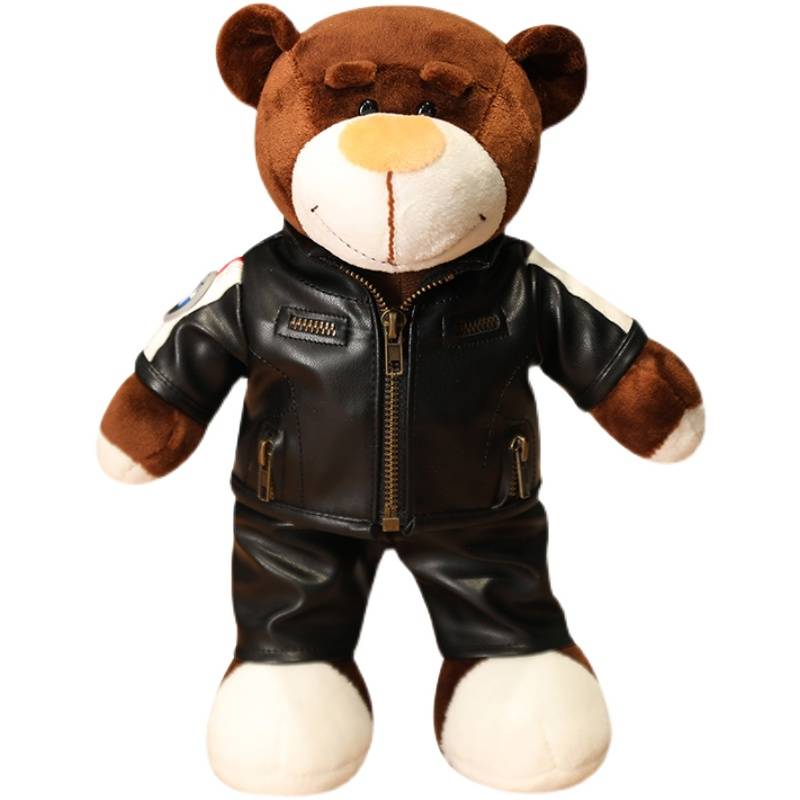 Motorcycle doll pendant leather clothing doll car tail box decorative doll little helmet Bellioli karko plush toys