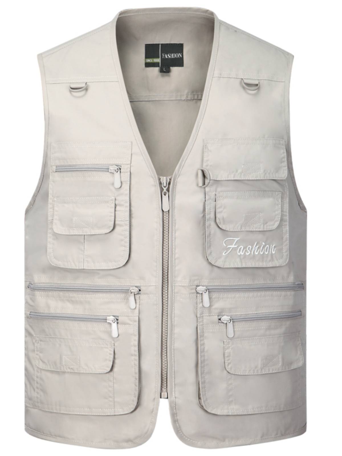 Multi -pocket vest men's loose tops, shoulder, shoulder, dad fast -drying horse clamping outdoor fishing photography vest spring and summer autumn