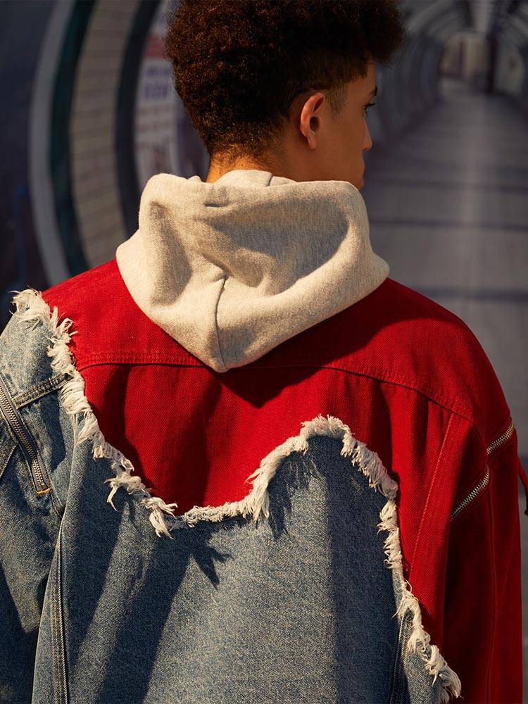 Z Mark Walfofi jacket male spring and autumn new products fashion personality handsome stitch denim jacket jacket top