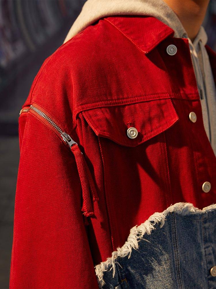 Z Mark Walfofi jacket male spring and autumn new products fashion personality handsome stitch denim jacket jacket top