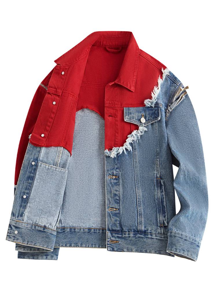 Z Mark Walfofi jacket male spring and autumn new products fashion personality handsome stitch denim jacket jacket top