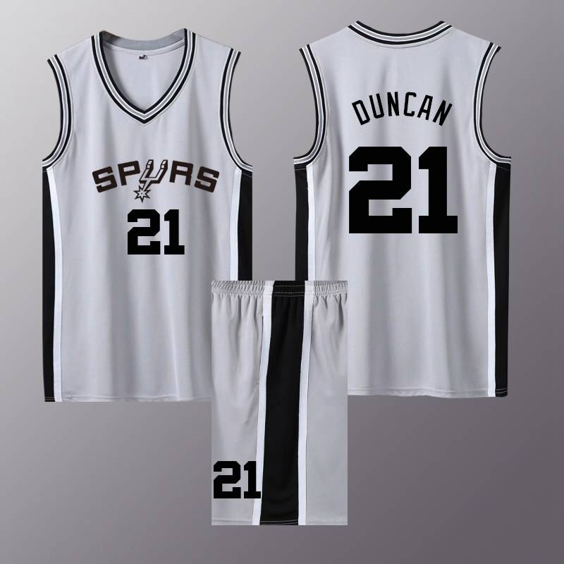 Pumpkin Basketball suit, 21 Duncan, 20 Ginobili student's white game