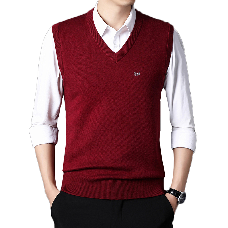 Hengyuanxiang Men's Autumn and Winter Smok Sweet Sweet Slim Casual Casual Simple Vedic Covered Vests Sleeveless Sweaters