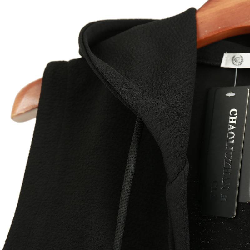 Spring and summer men's hooded vest mid -long sleeveless cardigan casual casual sweater handsome horses horses tide men's cloak