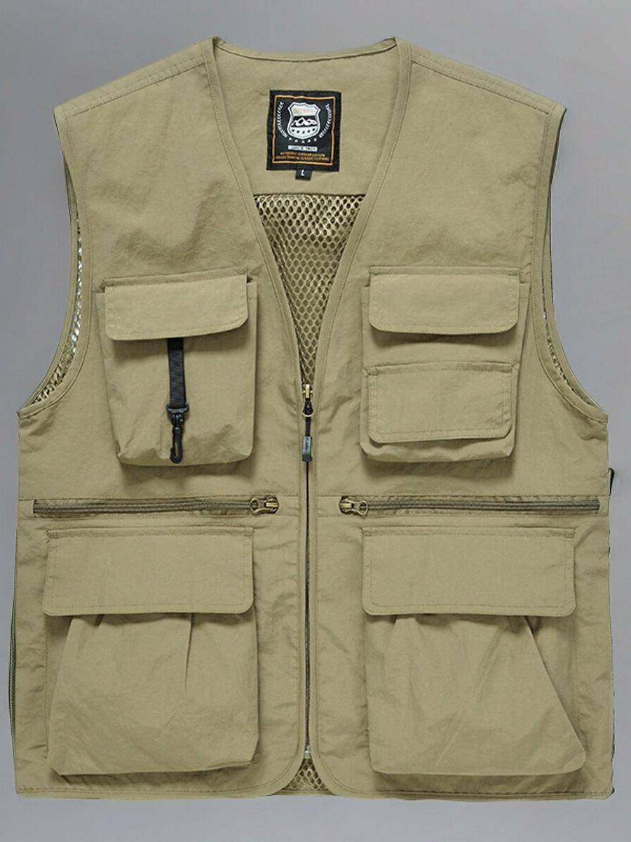 Gongcong vest multi -pocket photographer fishing vest custom printing logo work clothes director outdoor hurdle shoulder jacket