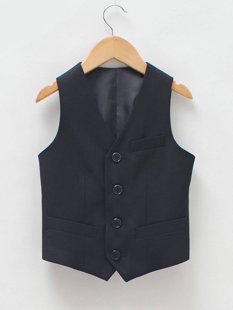 Boys suit vest Yinglun style handsome children suit horse clip white boy red dress piano performance suit