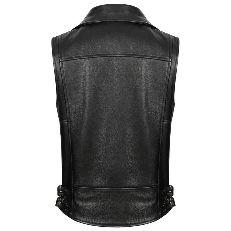 Harley locomotive Men's Pima head layer cowhide ride sleeveless leather leather jacket string tipper motorcycle leather vest