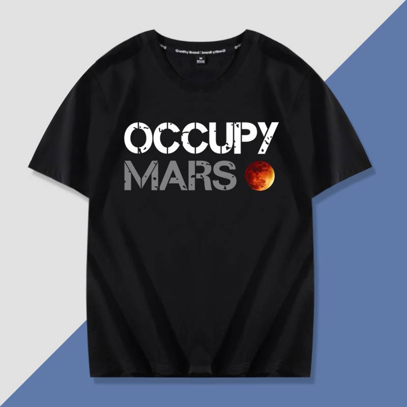 Maskelon musk takes over Occupy Mars and explores the T-shirt tide in space