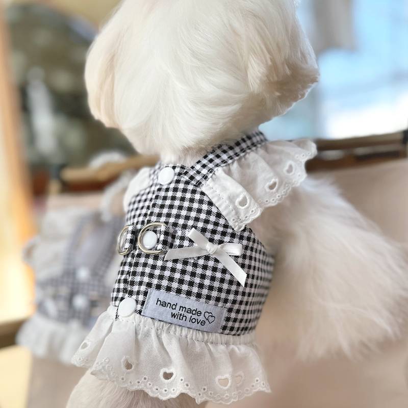 Pet dog clothing traction rope skirt super small puppies teddy Malzis Bomek summer thin