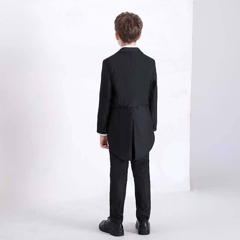 Children's Snaping Swallow Terrier Boys Small suit Set Three -piece Violin Piano Performance Posted by suit British