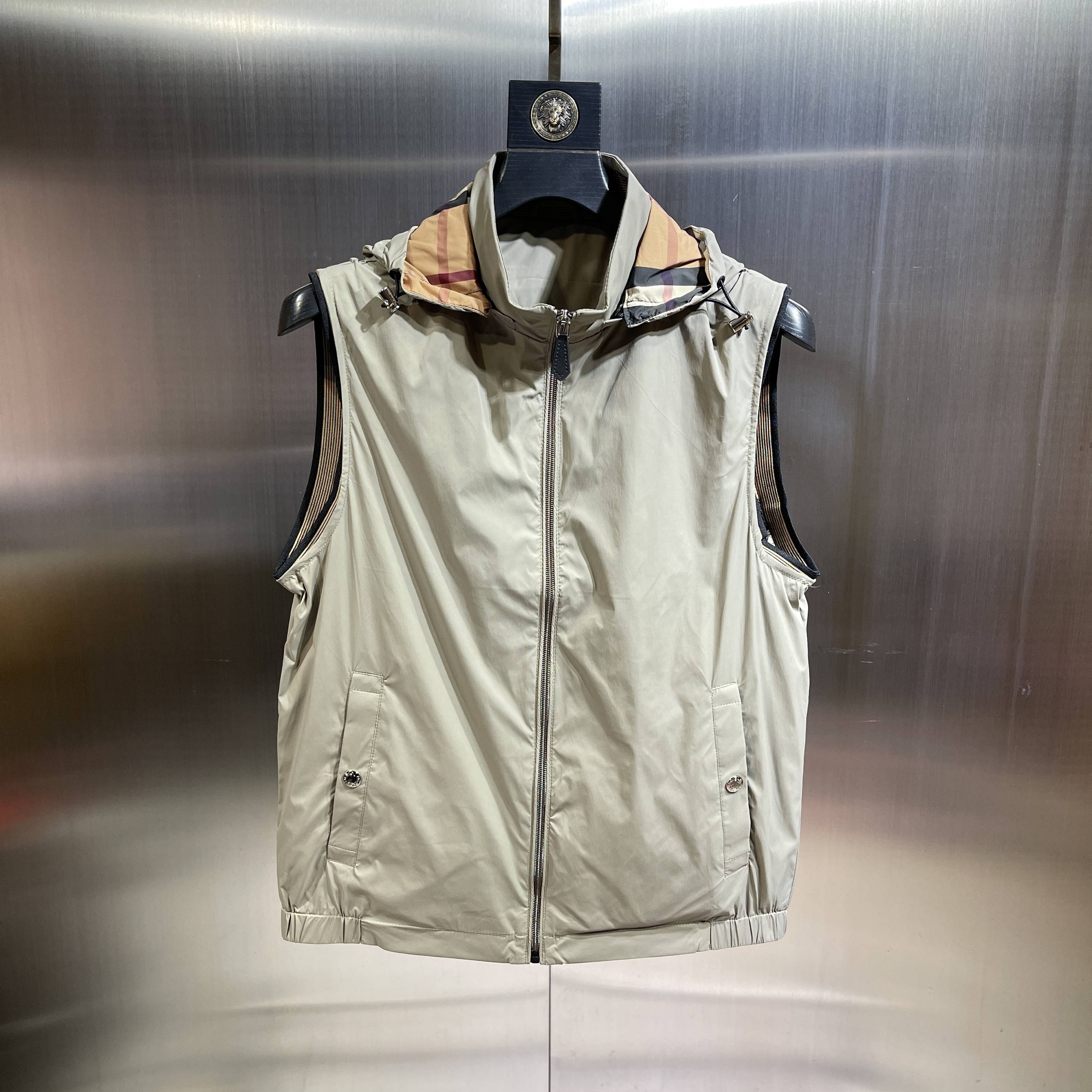 H6610 spring new European station foreign vest fashion versatile removable hooded fake two -sleeved jacket