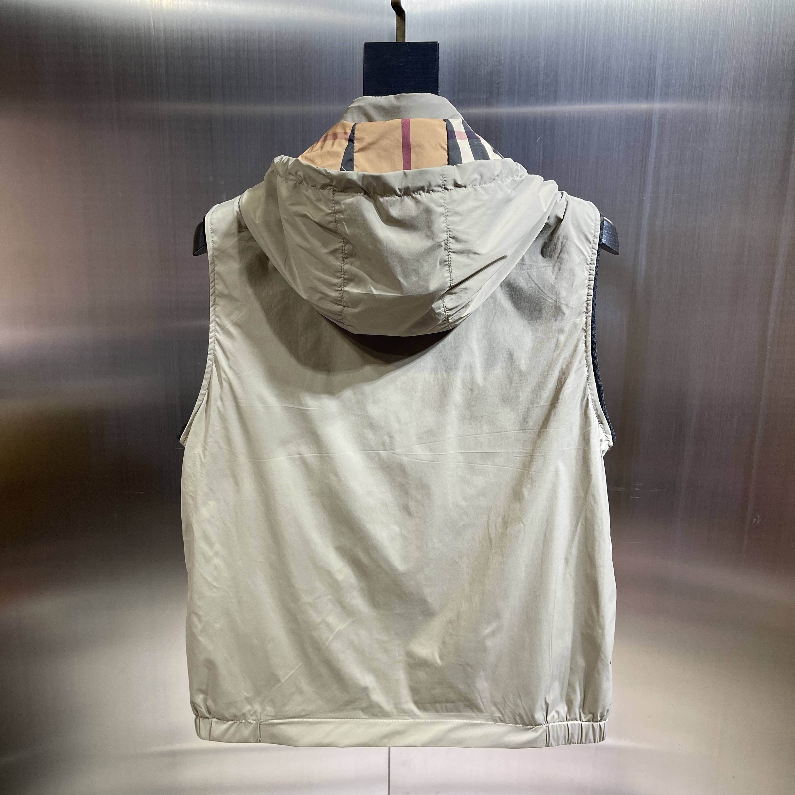 H6610 spring new European station foreign vest fashion versatile removable hooded fake two -sleeved jacket