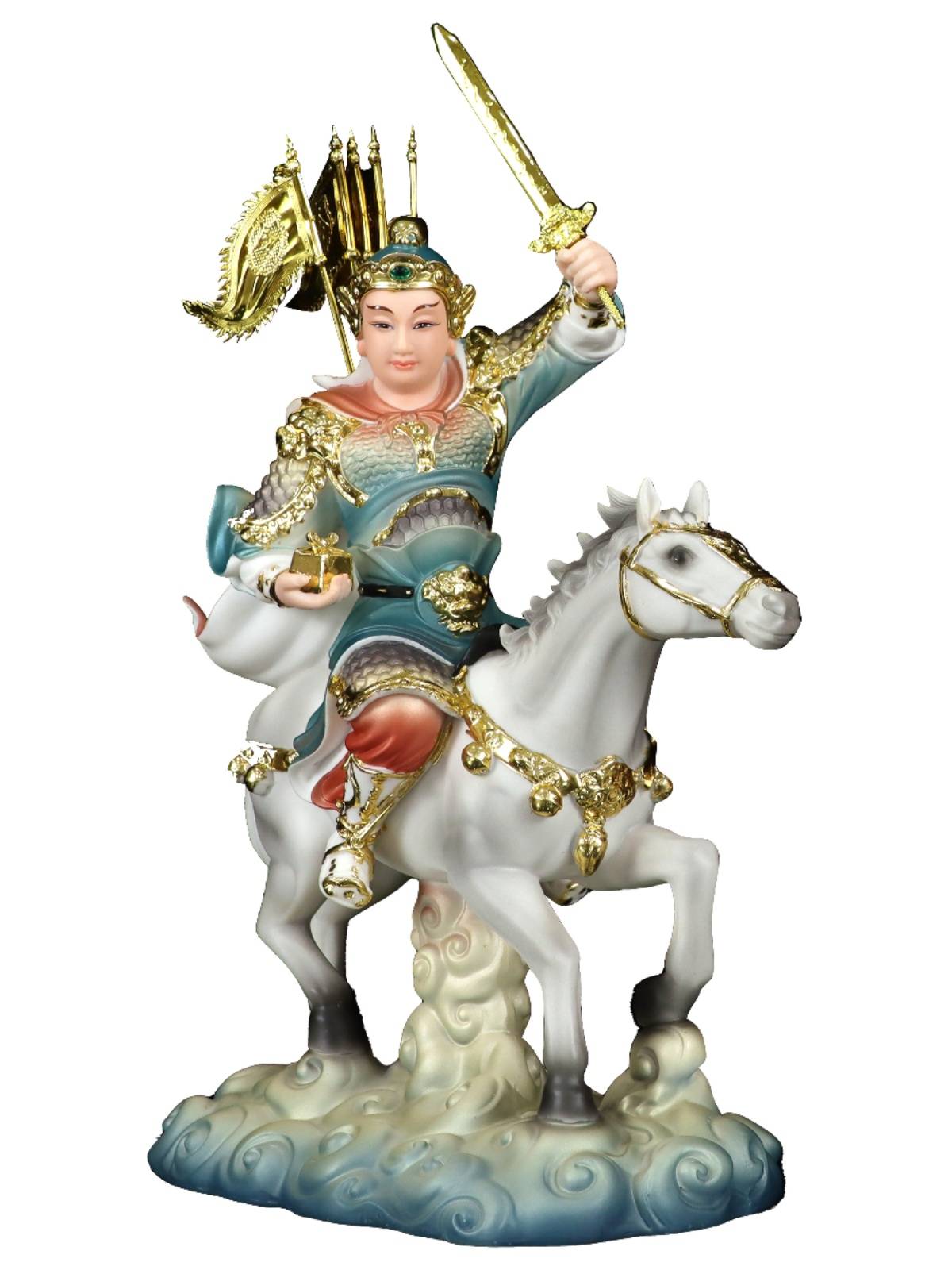 Resin yellow running reported to General Horse Riding Horses Horse Horse Horse Statue Northeast Erling Children's Protection Law Chinese Home Place