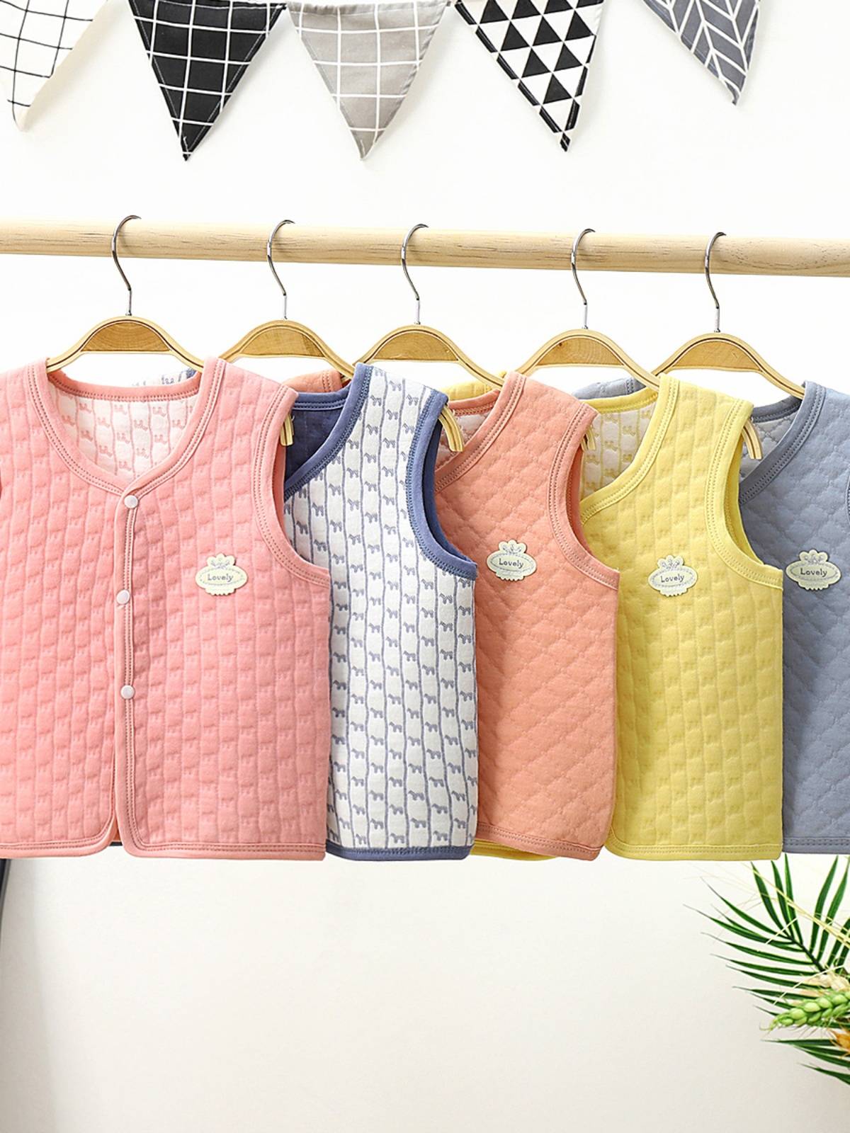 Baby pure cotton vest children's vest of spring and autumn, baby cotton cotton cotton, knitted boy vest, thin girl