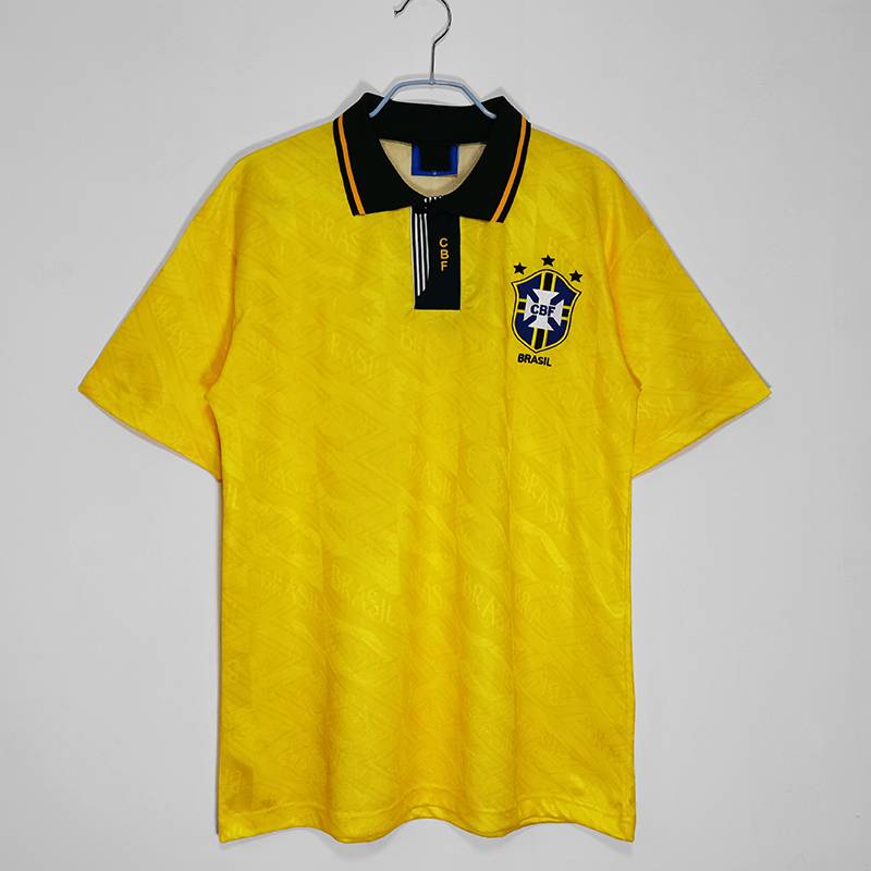 1998 World Cup Brazil home 9 Ronaldo No. 11 Romario short -sleeved 94 classic retro football