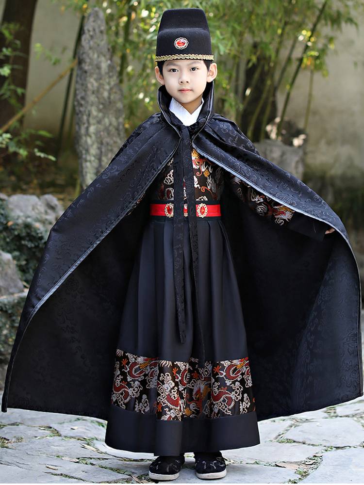Boys Hanfu costume children's Jinyiwei Flying Fish Fish Domineering Male Girls Open Ritual Male Wind Horse Noodle Skirt Six One