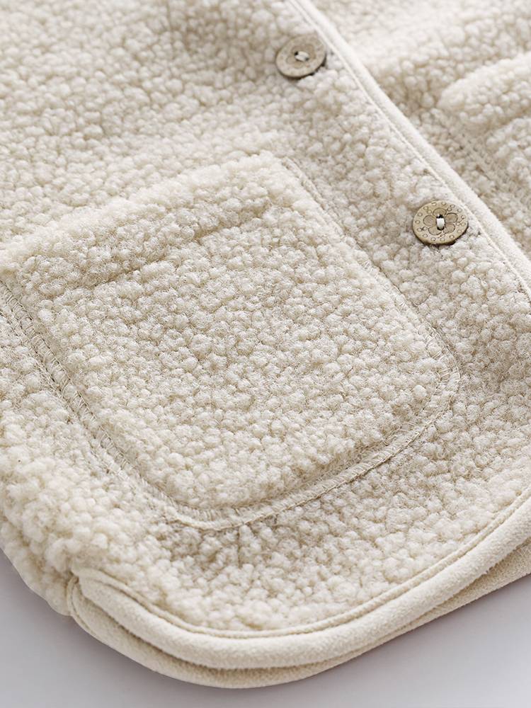 Children vest spring and autumn 2023 new male and female children's shoulder shoulders baby lambscurus vest warm inside and outside wearing tops