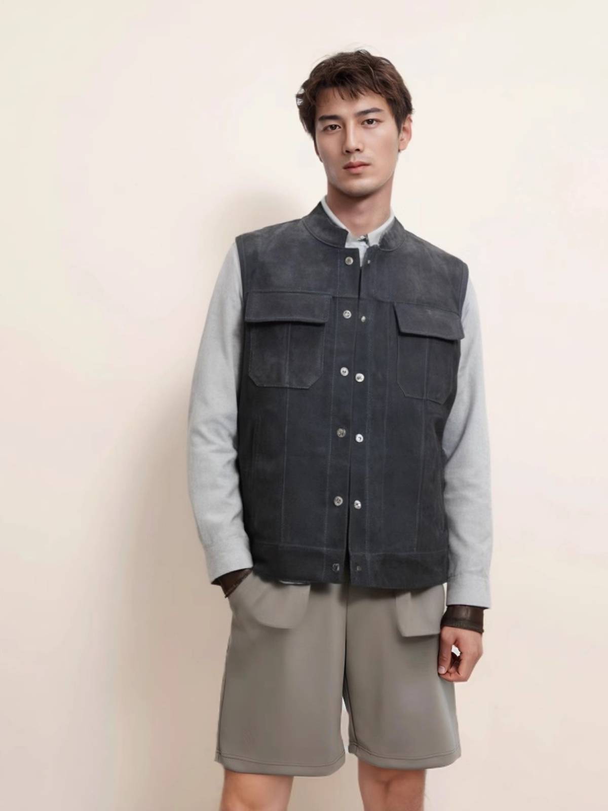 RRL Kaka Non -Applying Rabon Koh Harley vest local vest vest, shoulder motorcycle summer equipment