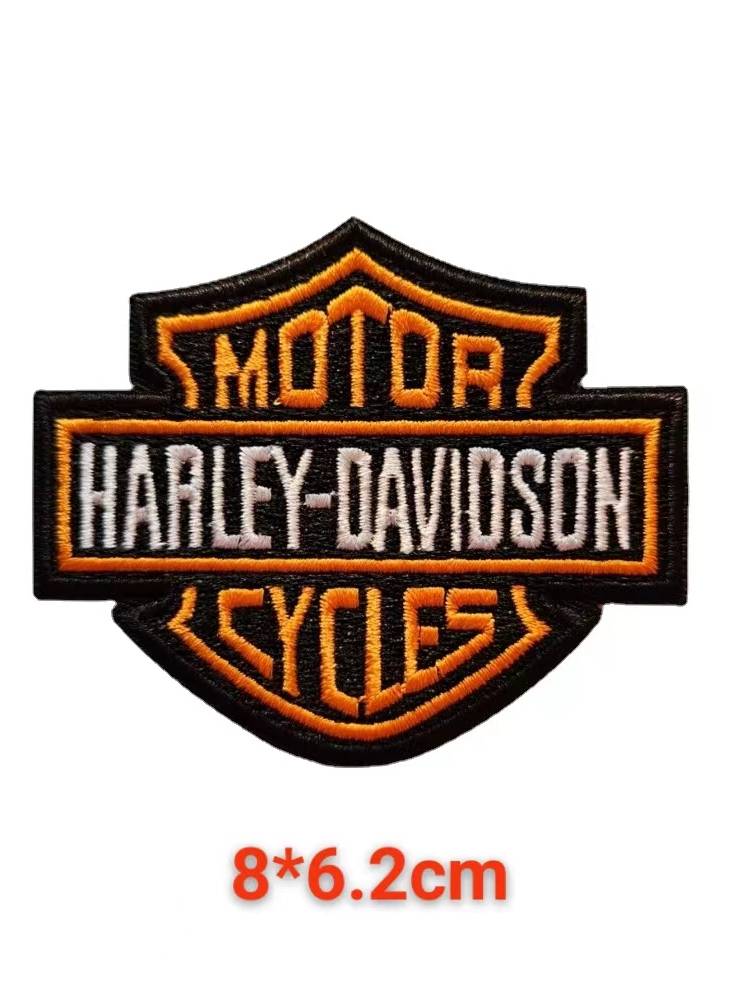 Harley motorcycle logo embroidery cloth sticker leather vest denim back sticker armband DIY sewing decorative chest chapter