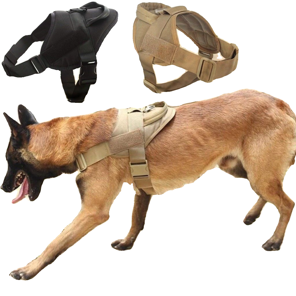 Dog dog tactical vest, large dog vest traction rope moral, golden hair dog wolf dog wolf dog walking dog traction dog clothing