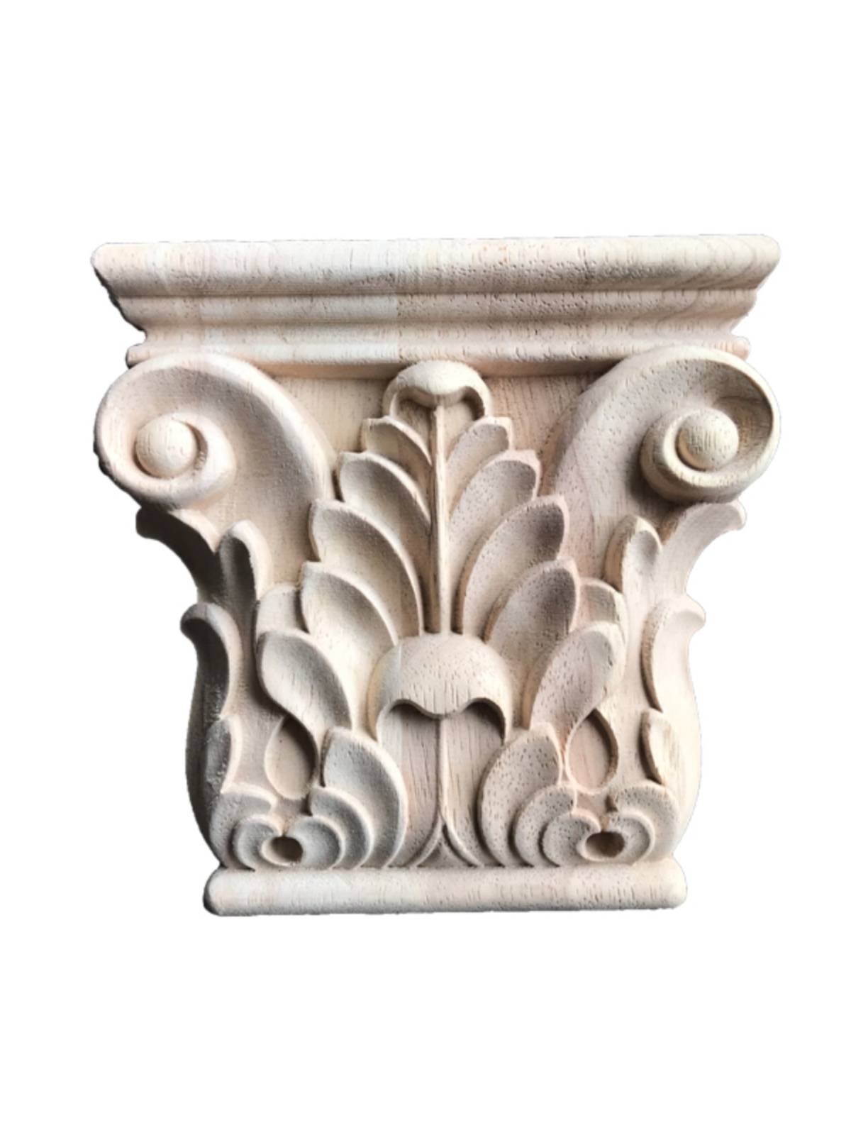 Dongyang woodcarvan flower corner flower European -style solid wood carved Chinese cabinet Liang Tomaro pillar wardrobe decoration