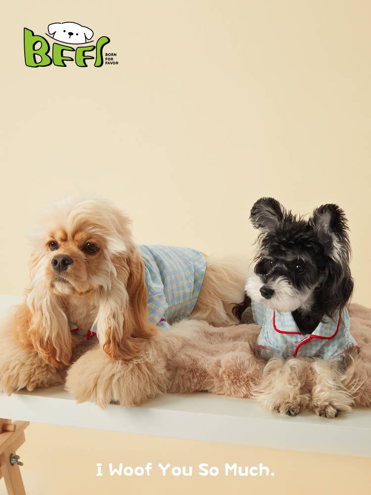 BFF Korean checkered home clothing comfortable pajamas summer thin Malzis Barisbet Dyedesonari