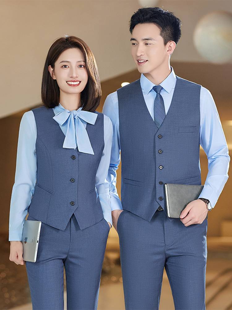 BMW Lingchuang Work Service 4S Store Sales Consultant Men's Women's Vests Set Professional Martial Arts Folder Uniform Formal