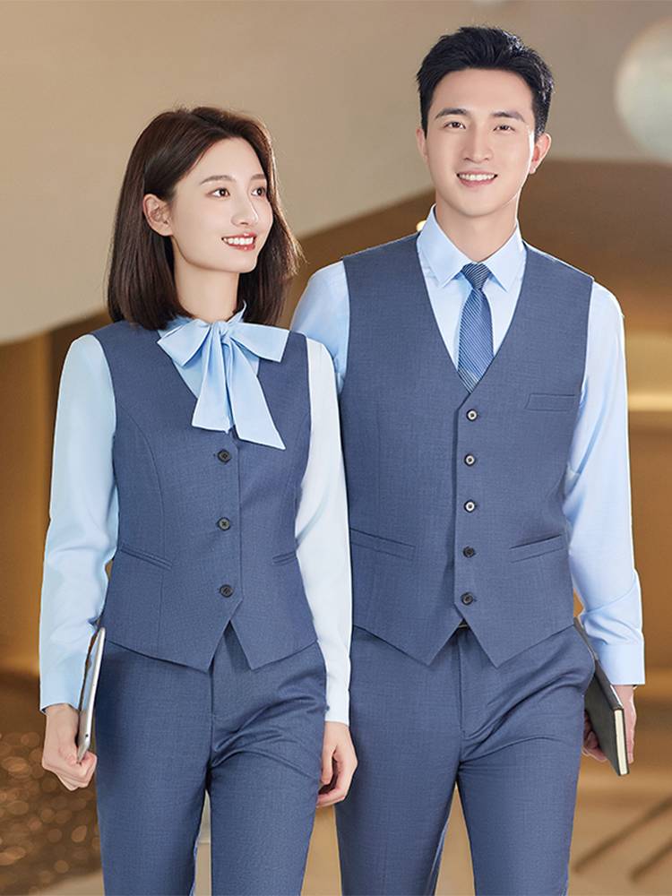 BMW Lingchuang Work Service 4S Store Sales Consultant Men's Women's Vests Set Professional Martial Arts Folder Uniform Formal