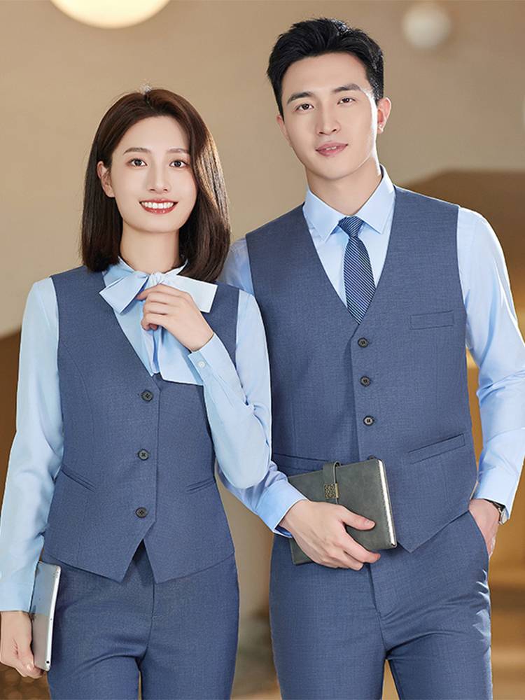 BMW Lingchuang Work Service 4S Store Sales Consultant Men's Women's Vests Set Professional Martial Arts Folder Uniform Formal