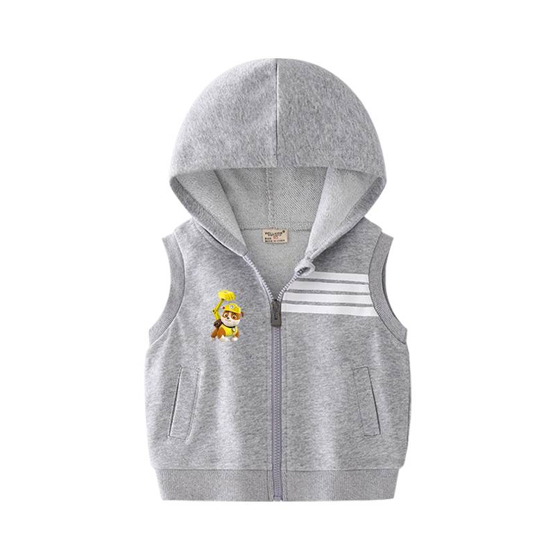 Wangwang team children's clothing girl hooded sweater vest baby spring and autumn boys, foreign vest children's autumn clothes