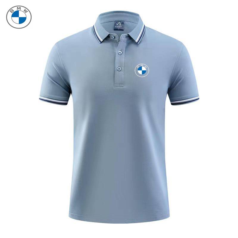 The new BMW 4S shop work clothes short -sleeved POLO shirt summer lapel T -shirt auto repair work custom logo men and women