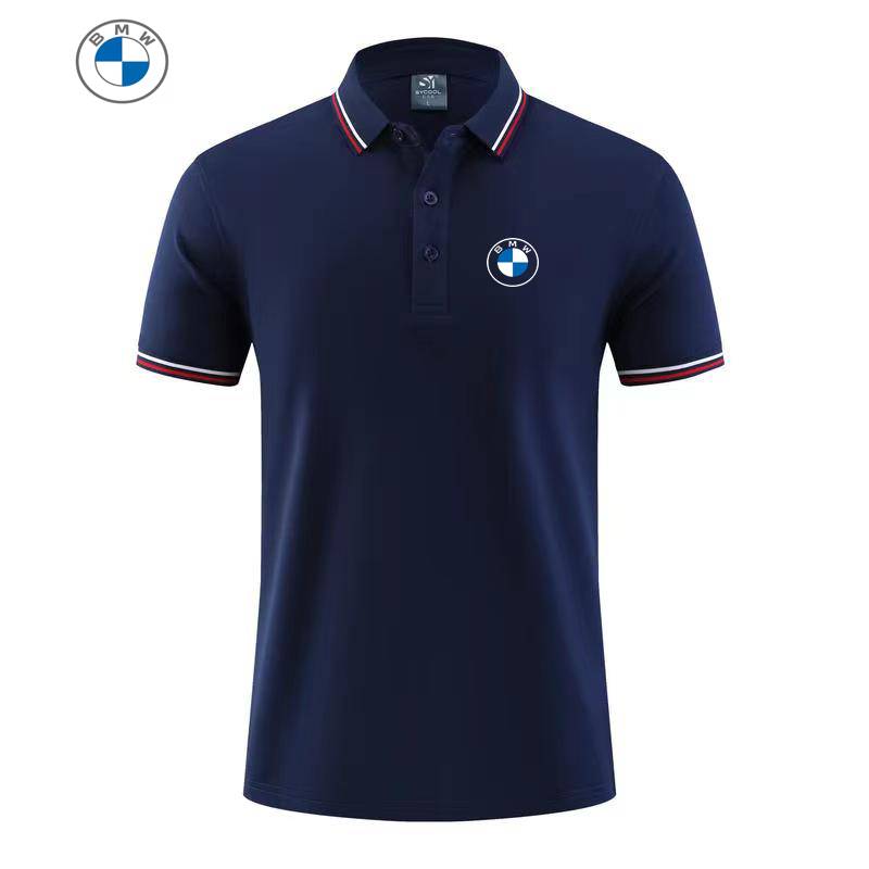 The new BMW 4S shop work clothes short -sleeved POLO shirt summer lapel T -shirt auto repair work custom logo men and women