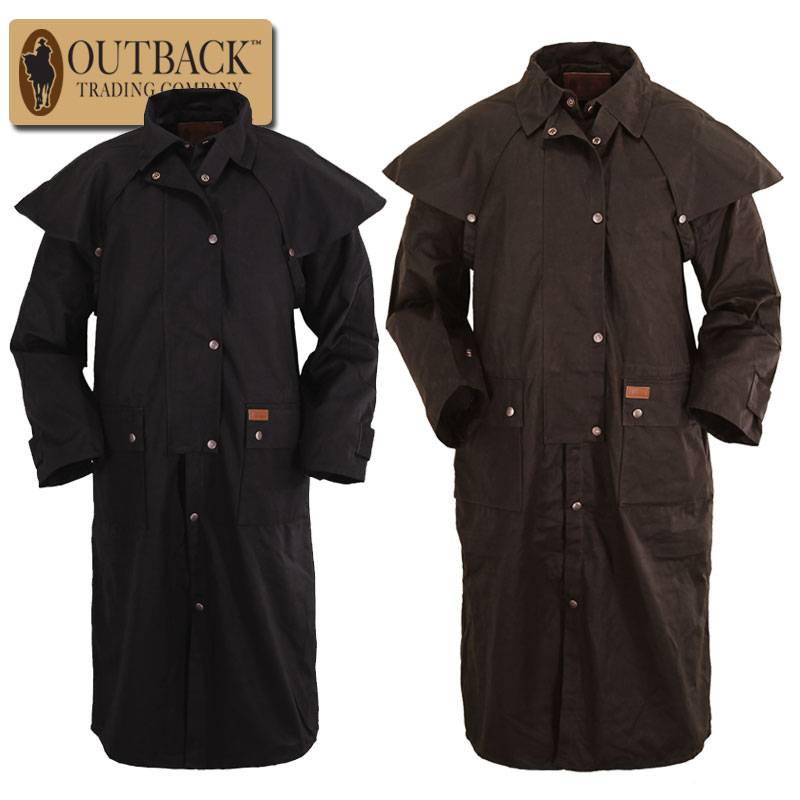 US imported OUTBACK long oil cloth windbreaker windbreaker wind -keeping warm coat denim riding