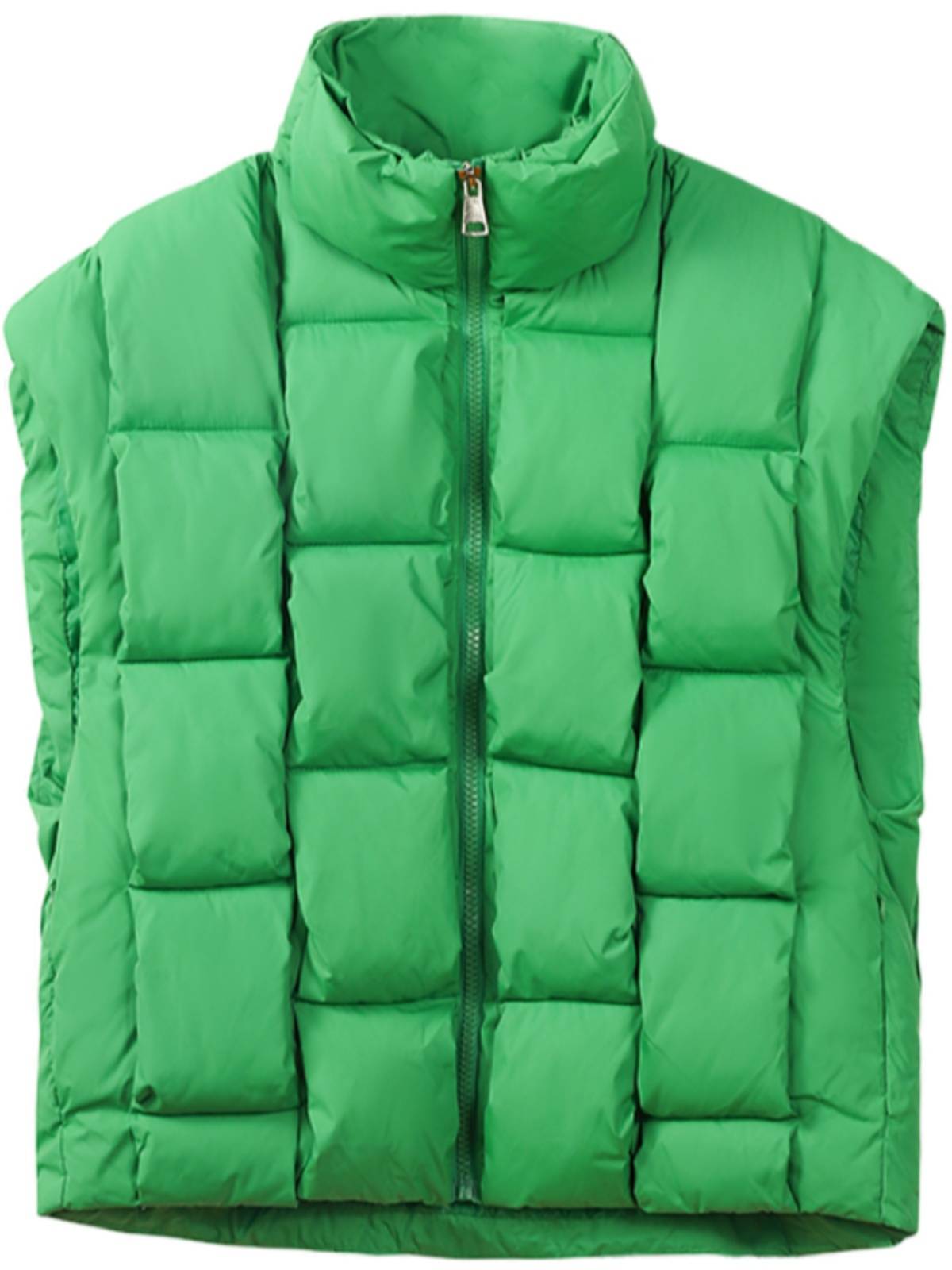 2023 new horse clip wearing fashion explosive cotton vest solid color stand -up collar foreign fashionable cotton coat coat