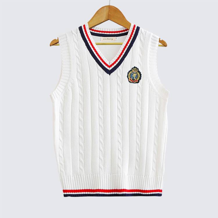 Zhongda Children's Sleeveless sweater V -neck Elementary Student Mao Johan Journey Covered Vests Female Children's Maokan Shoulder Thick Equity
