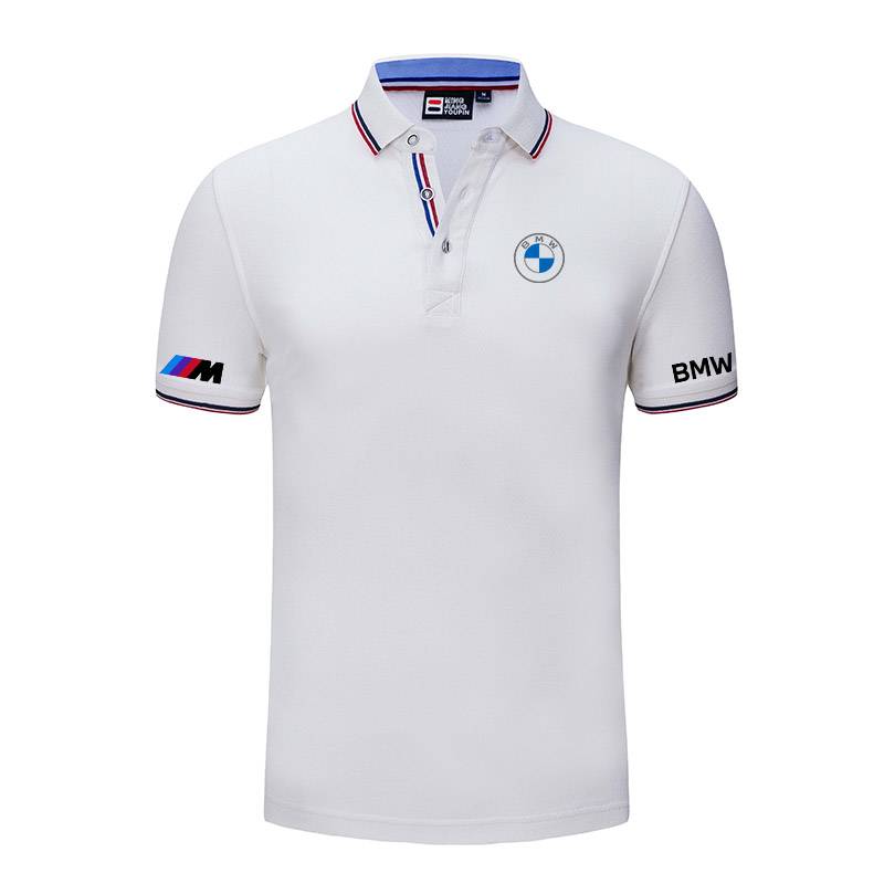 New BMW clothes POLO shirt short -sleeved lapel T -shirt men's same half -sleeved car 4S shop work clothes customized